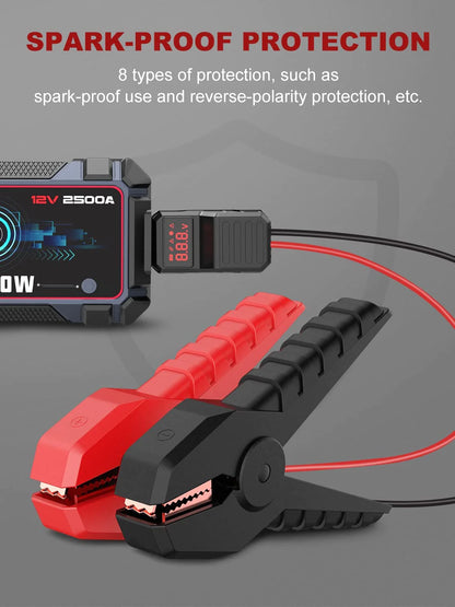 AVAPOW A27 Car Battery Jump Starter 2500A Peak Battery Capacity