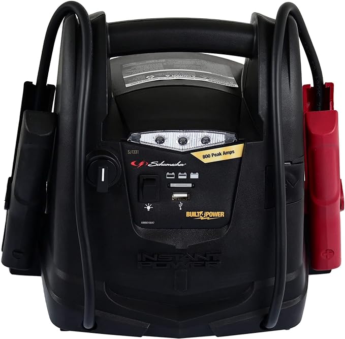 Schumacher SJ1331 800 Amp 12V DC LED Battery Portable Jump Starter