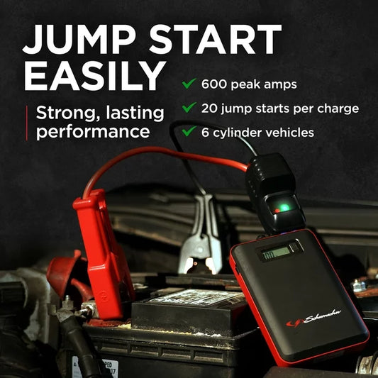 Schumacher SJ1314 600 Amp 12V DC LED Battery Portable Jump Starter