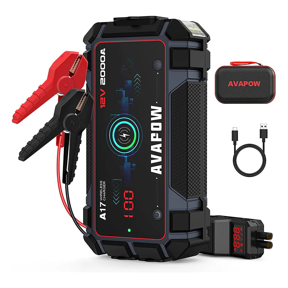 AVAPOW A17 Car Battery Jump Starter 2000A Peak Battery Capacity