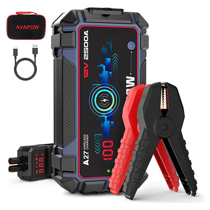 AVAPOW A27 Car Battery Jump Starter 2500A Peak Battery Capacity