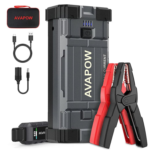 AVAPOW A28 Car Battery Jump Starter 3000A Peak Battery Capacity